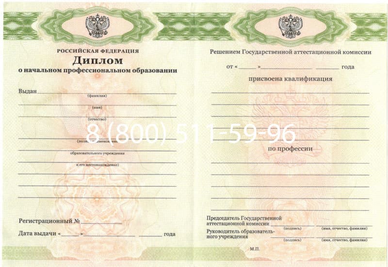 Купить Диплом о начальном образовании  2010-2026 годов в Москве